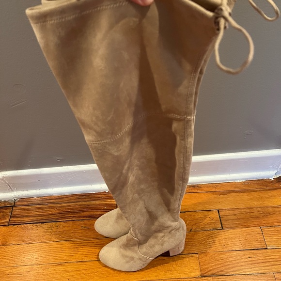 Women's Tan Over-the-Knee Boots - Picture 3 of 7